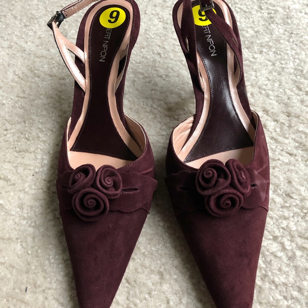 Suede heel